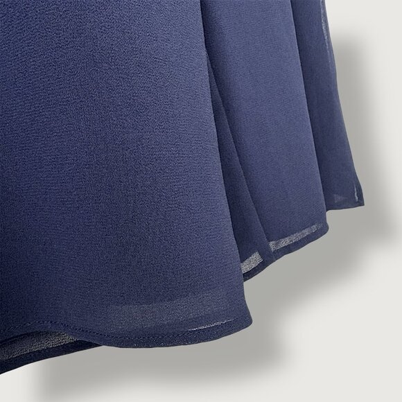 Vintage | Stanley Scott | Side-slit Palazzo Pants | M | Navy | Minimalist | 90's - Picture 2 of 16